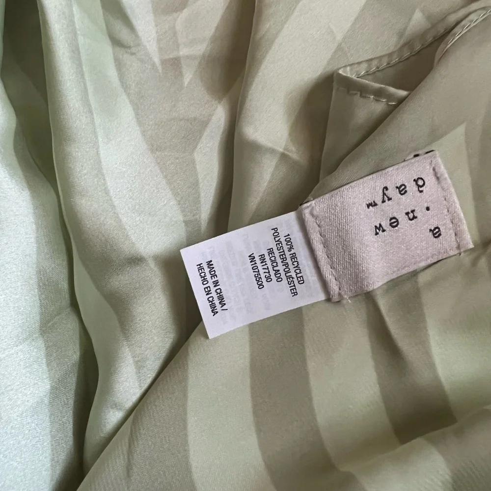 NWOT A New Day green striped square scarf